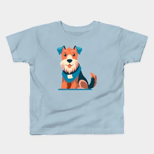 Cute Airedale Terrier Cartoon Kids T-Shirt